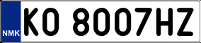 Trailer License Plate